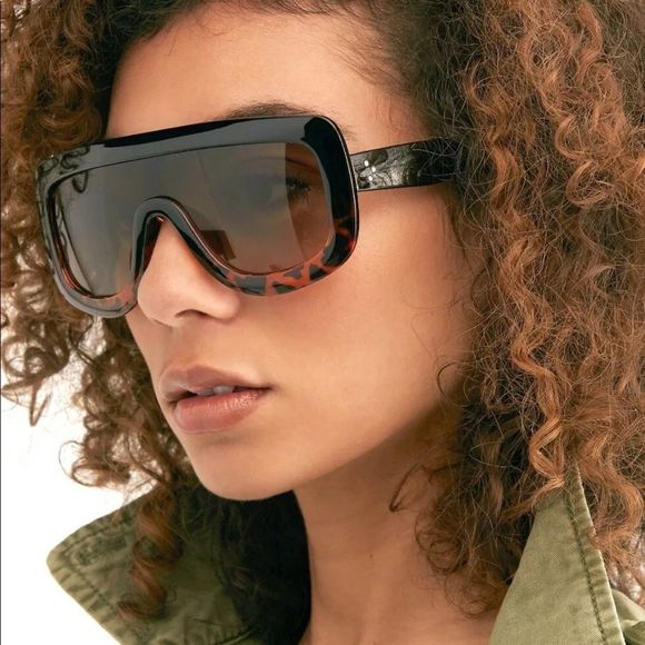 Free People Accessories - Free People Sunglasses Shield Tortoise Brown Len
